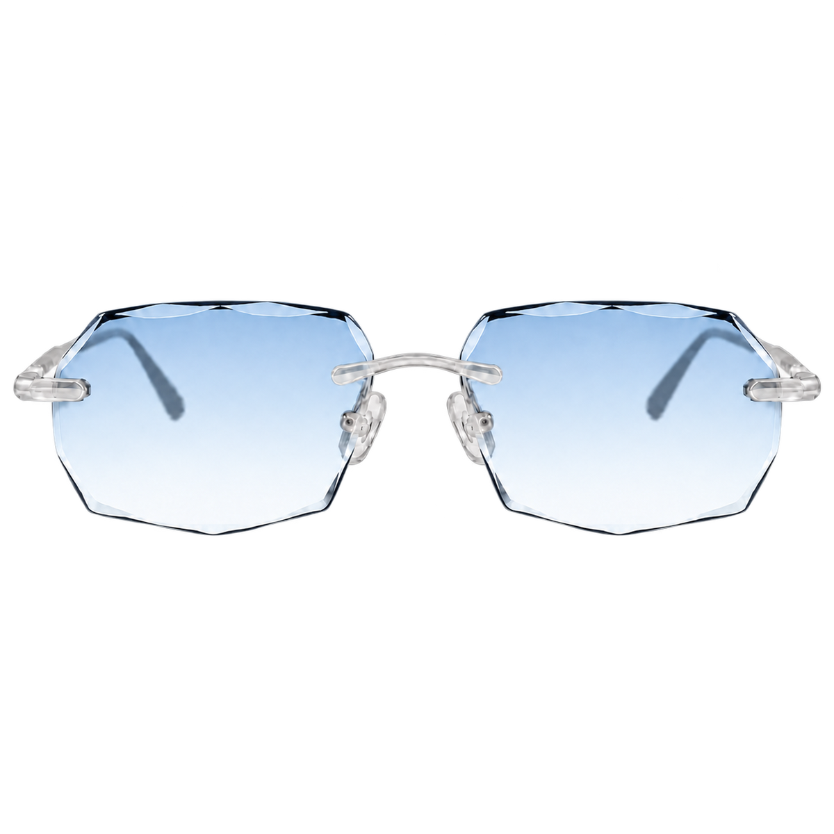 OCCI — Baby Blue — Full Diamond Cut on transparent display frame